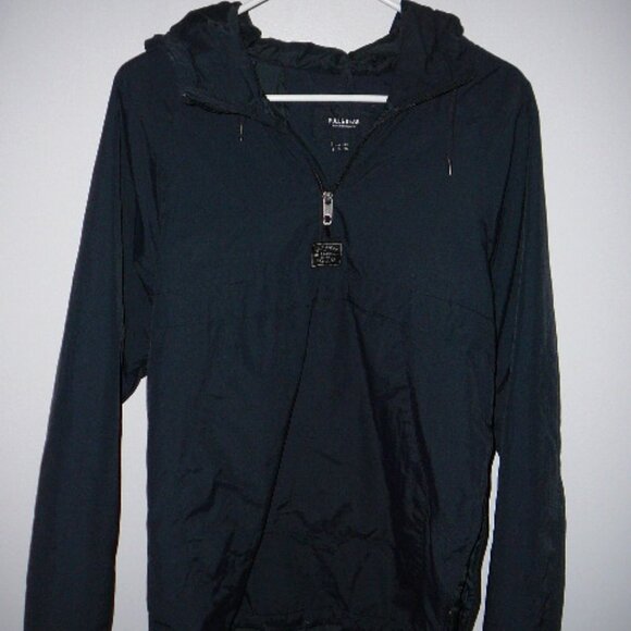 Pull & Bear Apparel Co Men's Navy Blue Hooded 1/4 Zip Long Sleeve Coat EU-S MX36 - Picture 1 of 6